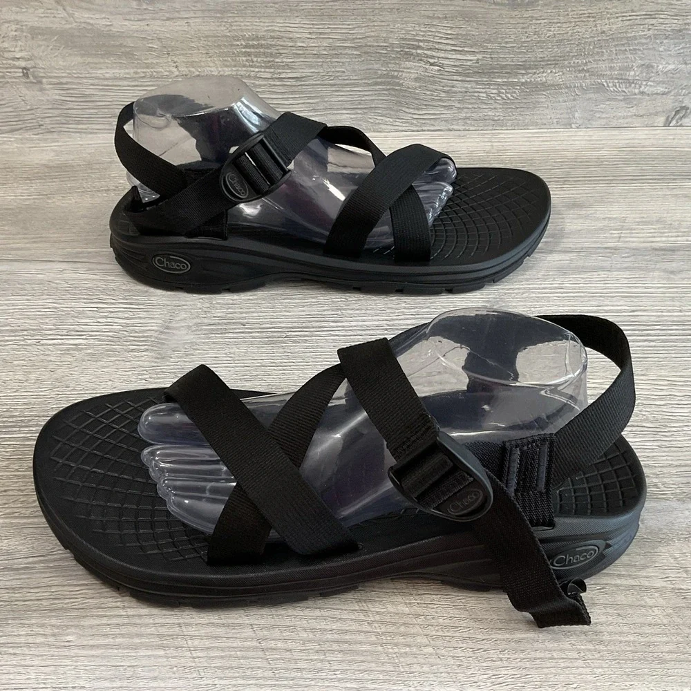 CHACO Z Volv Open Toe Ecotread Sport Comfort Sandals J105085 Black Men's Size 12